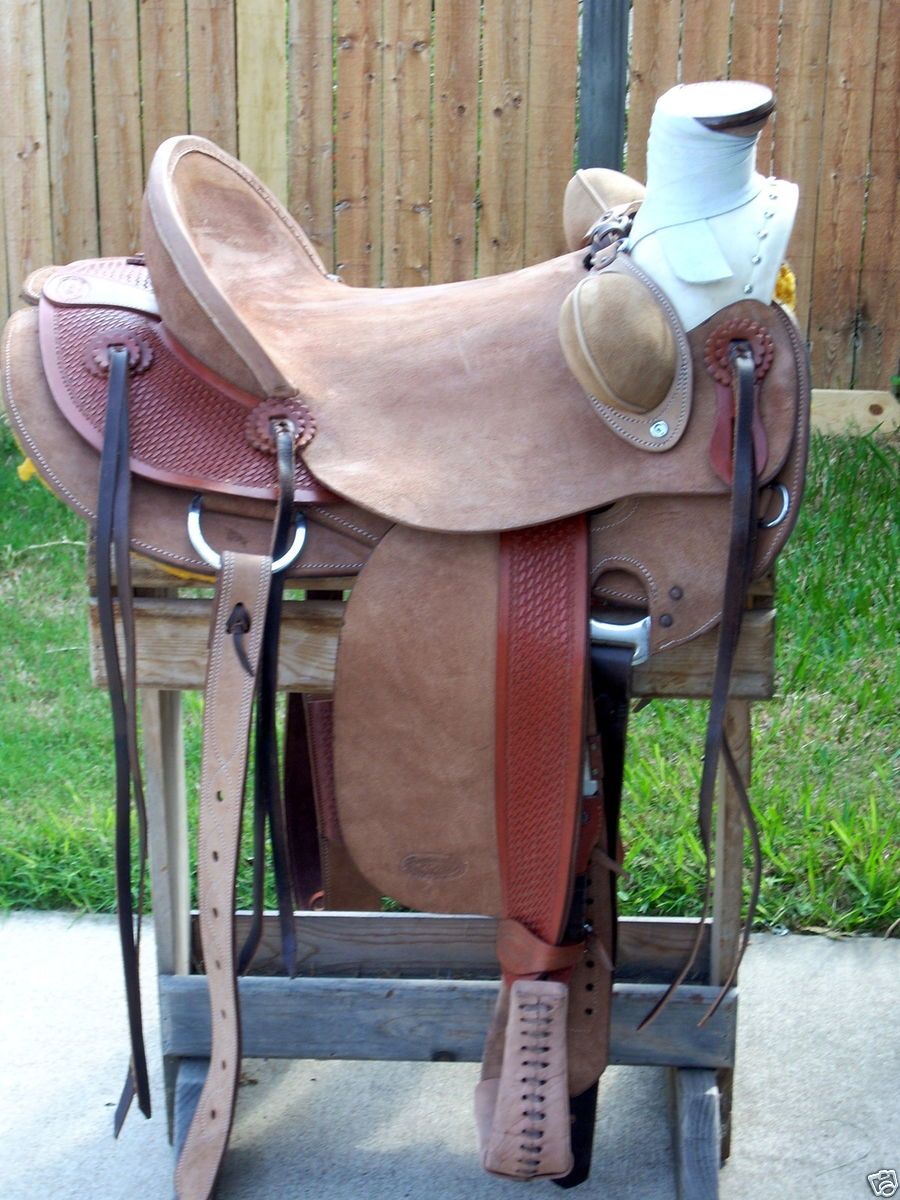 14 1 2 New Western Half Breed Cowboy Roping Wade A Fork Saddle