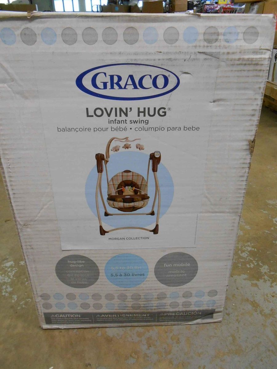 Graco Lovin Hug Easy Entry Open Top Curved Frame Swing Morgan 1761531