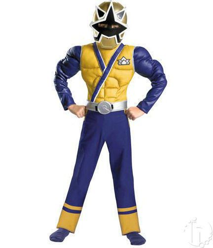Power Rangers Gold Samurai s 6 Classic Muscle Child Halloween Costume
