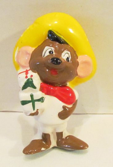 Looney Tunes 1978 Speedy Gonzales Figural Ceramic Christmas Ornament
