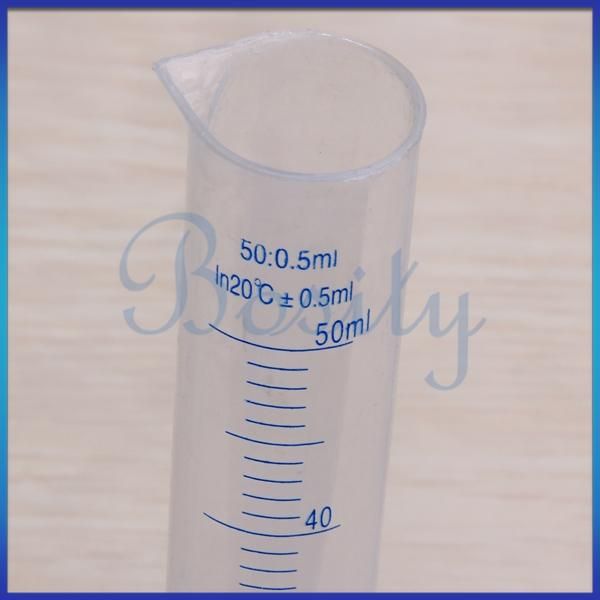  Transparent Plastic Polypropylene Graduated Cylinder Measurin