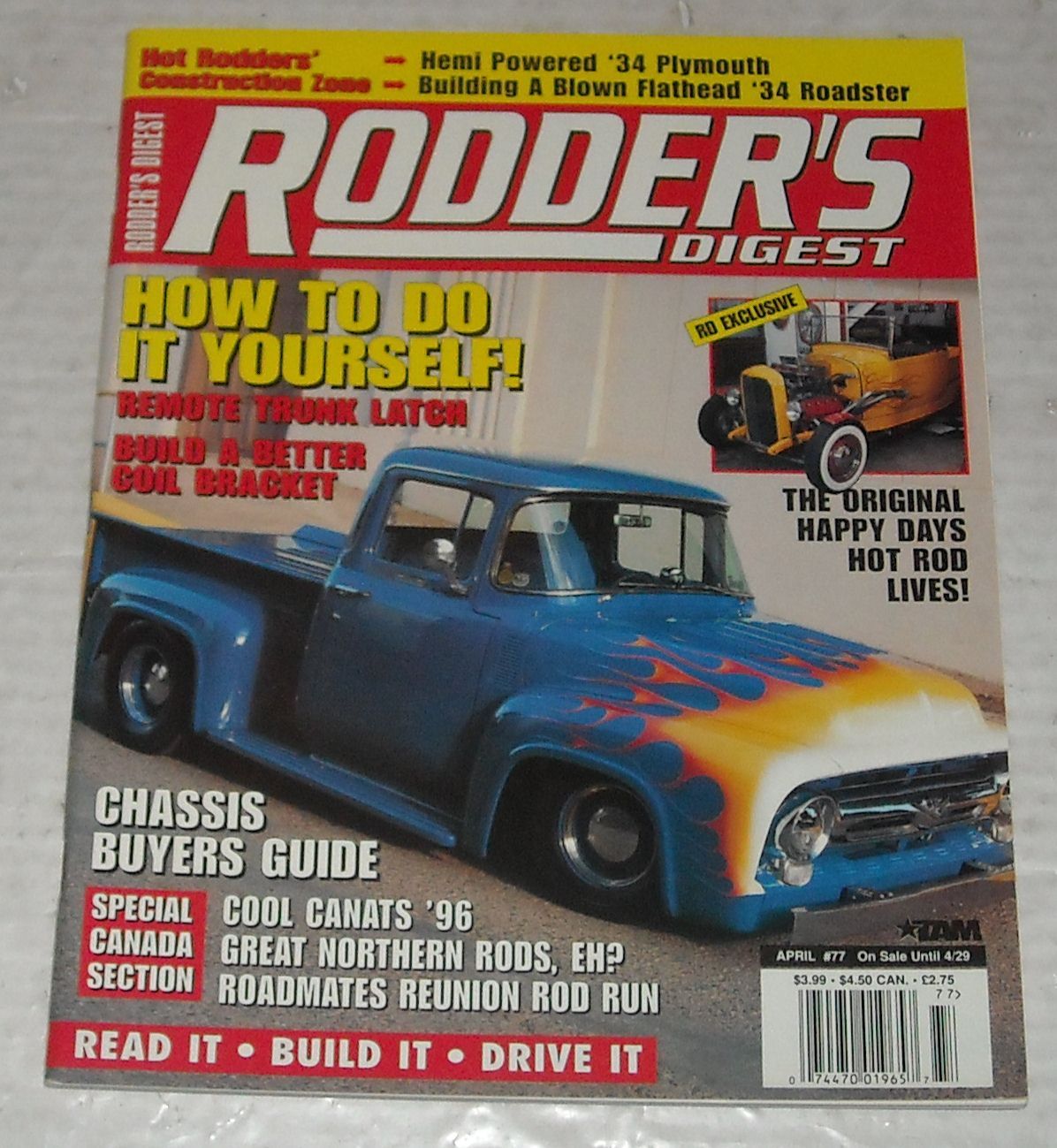 April 1997 Rodders Digest Auto Car Magazine Happy Days Rod
