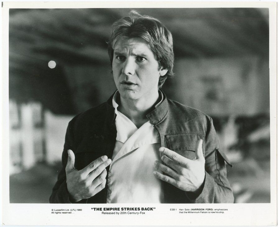 1980 B/W Movie Still, Harrison Ford, The Empire Strikes Back