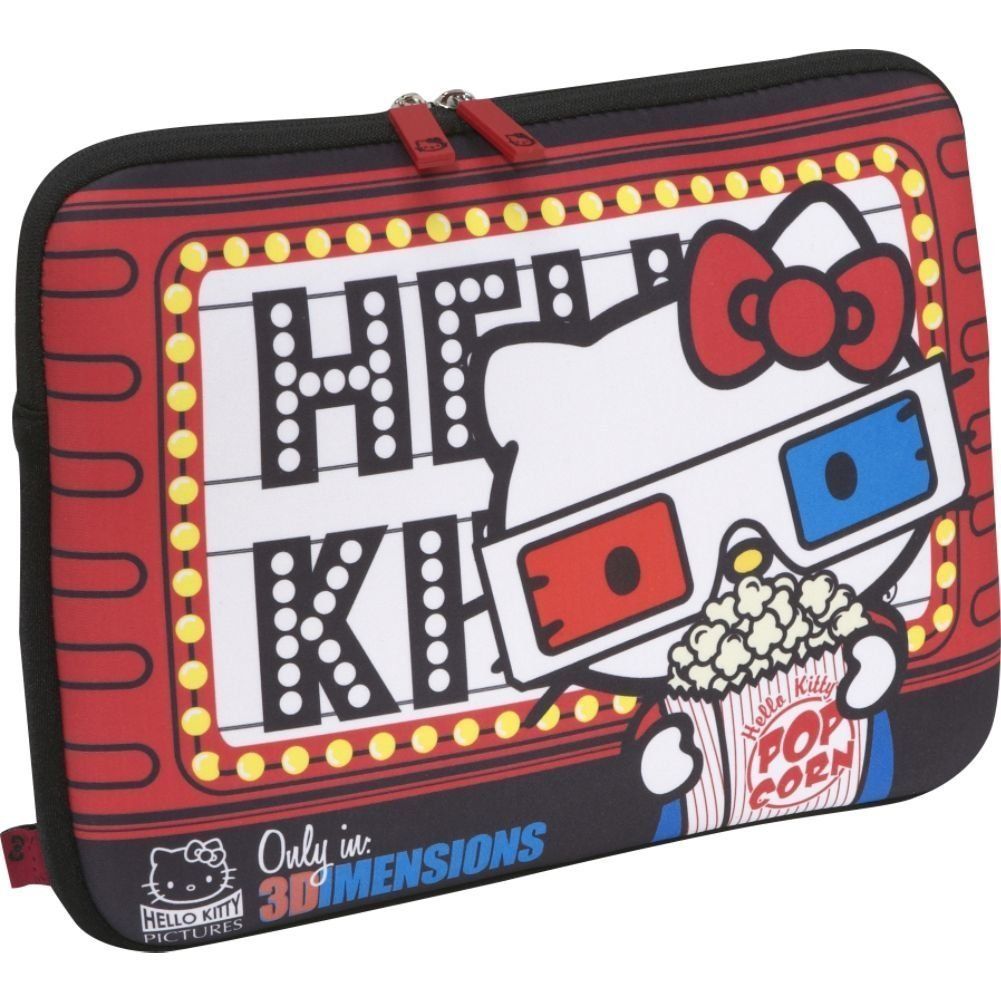 Hello Kitty 3D Glasses Popcorn Laptop MacBook Pro Notebook Case Bag