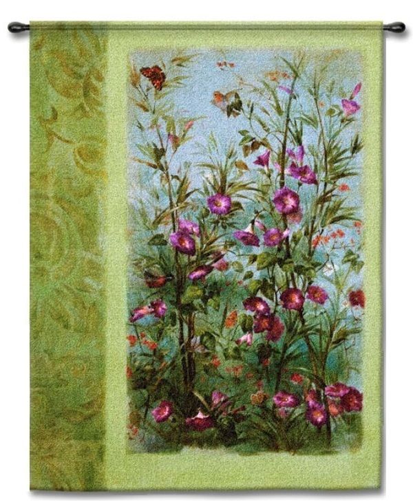 Butterfly Hummingbird Floral Art Tapestry Wall Hanging