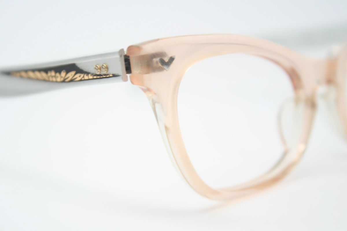 Vintage Cat Eye Glasses Retro Victory Pink Cateye 1950s Eyewear
