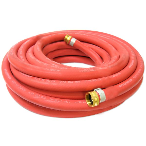  Rubber 5 8 inch x 50 ft All Weather Rubber Water Garden Hose