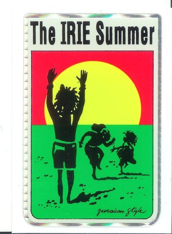 Irie Summer Jamaican Style Vintage Surf Reggae Sticker