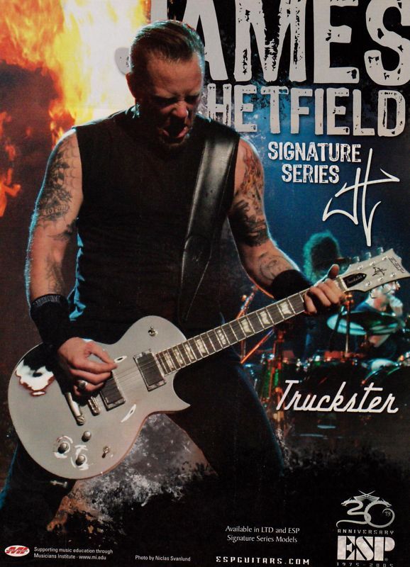 ESP Metallica James Hetfield Signature Guitar Print Ad