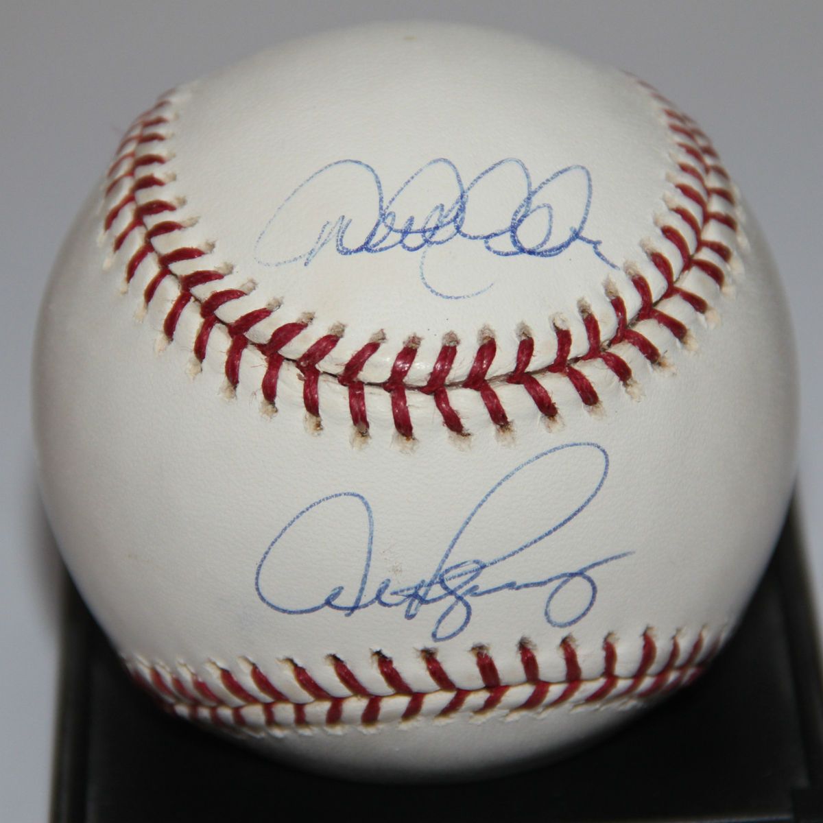 Derek Jeter Alex Rodriguez STEINER signed OMLB with case MLB autograph
