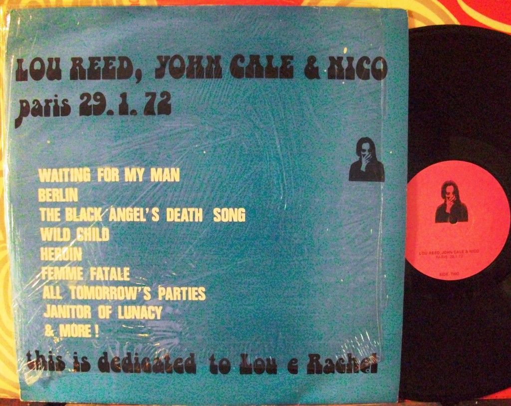 Lou Reed John Cale Nico Paris 29 1 72 Original 1980 Italy LP Shrink