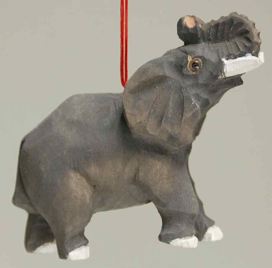 Joseph Warren Miller Ornament Wooden Elephant 6978820  