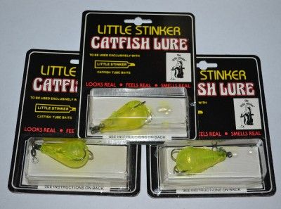 3 Packs New Uncle Josh's Little Stinker Catfish Lures Tear Drop Large Size  