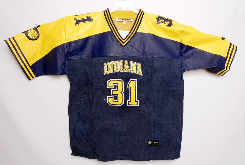 Reggie Miller Vintage Indiana Pacers Leather Jersey Edition Larry Bird
