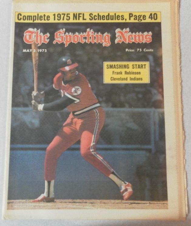 The Sporting News Frank Robinson Cover Cleveland Inditans May 1975