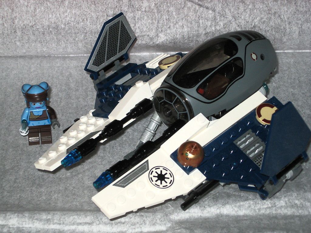 CUSTOM Star Wars LEGO Aayla Secura ETA2 Jedi Starfighter 8098 7256
