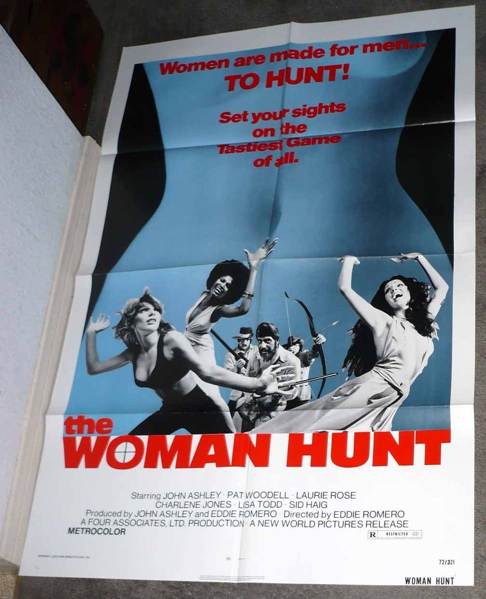 The Woman Hunt Poster Pat Woodell Lisa Todd Original 1972 Exploitation