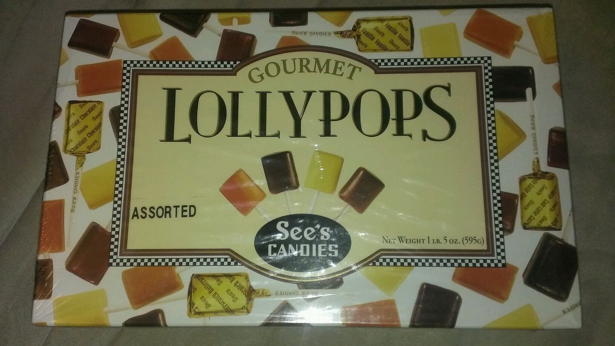 Sees Candy Assorted Gourmet Lollypops Lollipops New SEALED