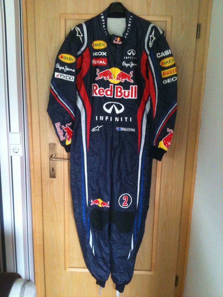 2011 Worn Red Bull Race Suit Overall from Mark Webber Very RARE