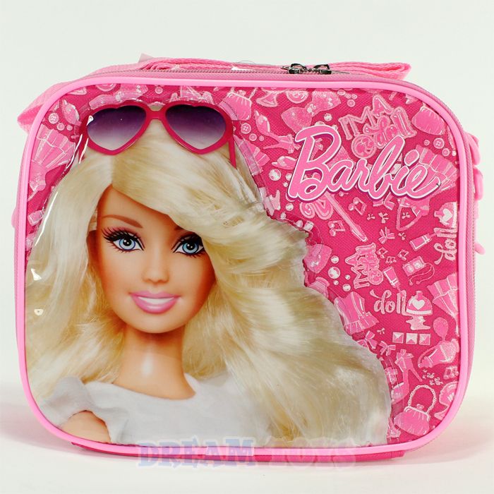 Mattel Barbie Pink Jewels Insulated Lunch Bag Box Case Girls School
