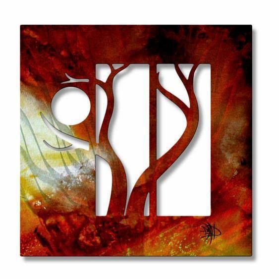 Megan Duncanson Forest in the Hot Sun Abstract metal wall art, modern