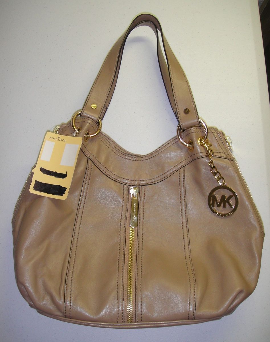 Michael Kors Moxley Dark Khaki Medium Shoulder Tote Handbag Purse
