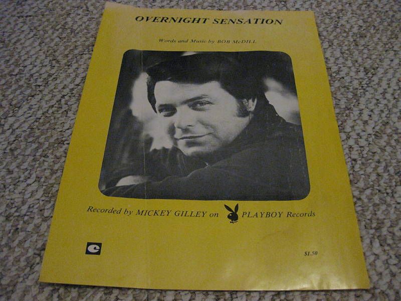 Mickey Gilley Overnight Sensation Sheet Music 1976