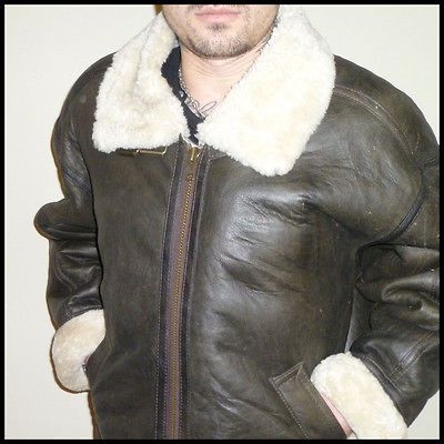 FLYING JACKET Sz XL 46 EXTRA LARGE LEATHER AVIATOR BOMBER B 3