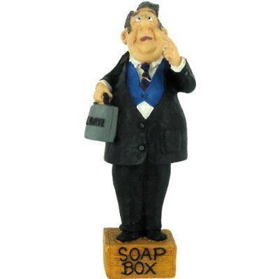 Lawyer on a Soapbox Bobble Head Figurine Russ Berrie