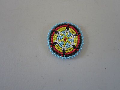 GLASS BEADED ROSETTES FEATHERS TRIBAL NATIVE CRAFTS Pow Wow