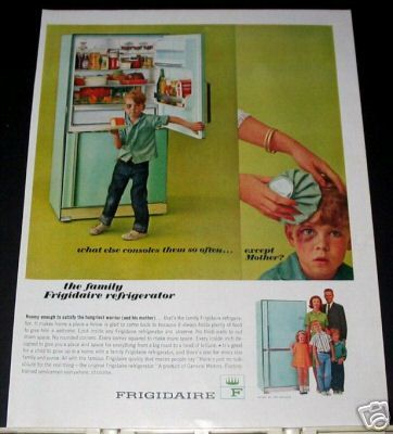60s vintage kitchen Frigidaire refrigerator Ad