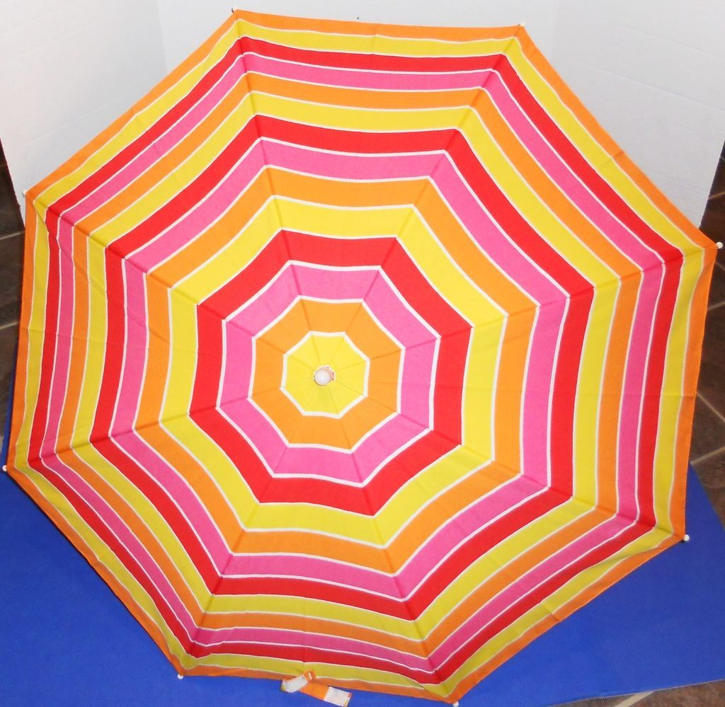 Clamp On Umbrella SPF 50 Rating Multi Color Pink/Yellow/Re d/Orange