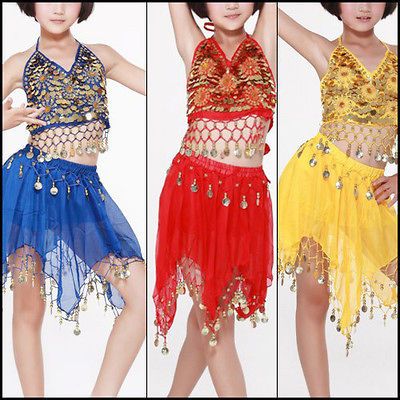 C91911 Kid Girl Adult Belly Dance Daisy Chain Dancewear Costume Top
