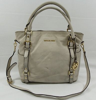 MICHAEL KORS BEDFORD VANILLA LARGE TOTE GENUINE LEATHER AUTHENTIC
