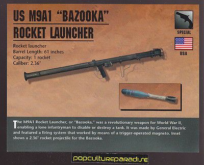 M9A1 BAZOOKA ROCKET LAUNCHER Army Atlas Classic Firearms Gun