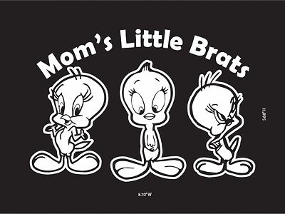 Moms Little Brats Family Car Stickers, Family Decals, Family Window