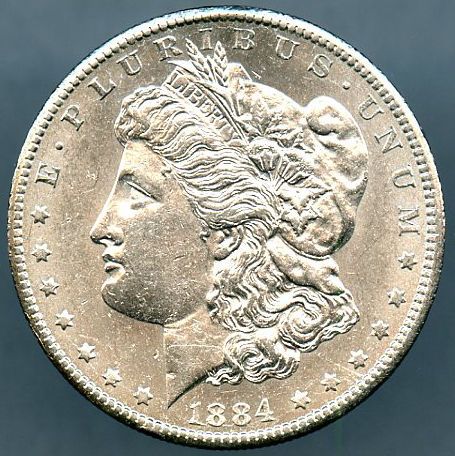 1884 CC Morgan Silver Dollar Almost Uncirculated Lot # 1132
