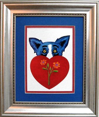 Newly listed GEORGE RODRIGUE BLUE DOG VALENTINE CARD   FRAMED   11 x