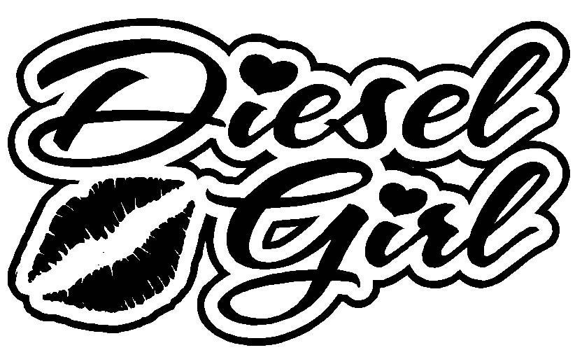 Diesel Girl * Vinyl Decal Sticker * Truck Smoke Stacks Powerstroke