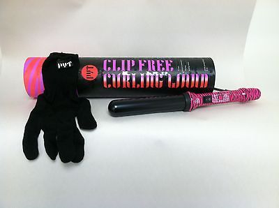 PYT Curling Wand Pink and Purple Zebra 32MM salon professional MSRP $