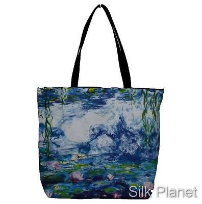 CLAUDE MONET WATER LILIES LILY POND PAINTING TOTE SHOPPING BAG FINE