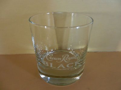 Single Crown Royal Black Low Ball Canadian Whisky Glass