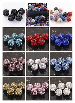 12MM Czech Crystal Disco Ball Pave Spacer Beads Fit Jewelry Making