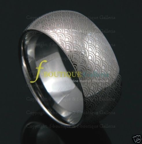 10 MM JAPAN WAVE TUNGSTEN CARBIDE BLING Ring DOME Band