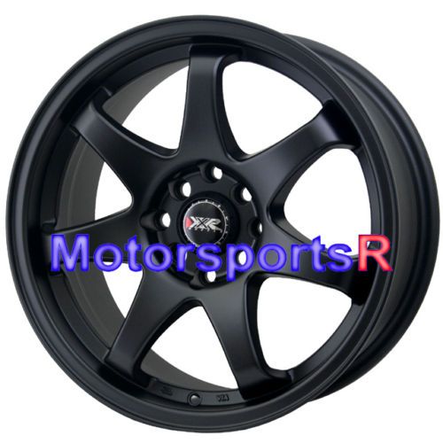 15 15x7 XXR 522 Flat Black Concave Rims Wheels 4x100 02 Honda Civic SI