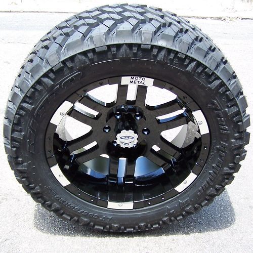20 Black Moto Metal 951 Wheels Rim 33 Nitto Trail Grappler Tires