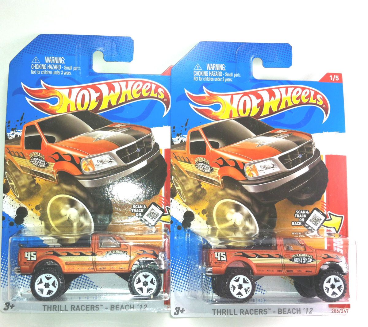 Hot Lot of 2 Ford F 150 2013 Case A Wheels Combined Shipping HotWheels