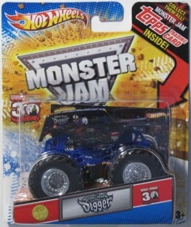 HOT WHEELS Monster Jam Son uva Digger 1 64 scale w TOPPS Trading Card