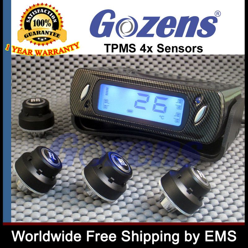 TPMS Tire Pressure LCD Display Monitor Universal Wireless 4X Sensors
