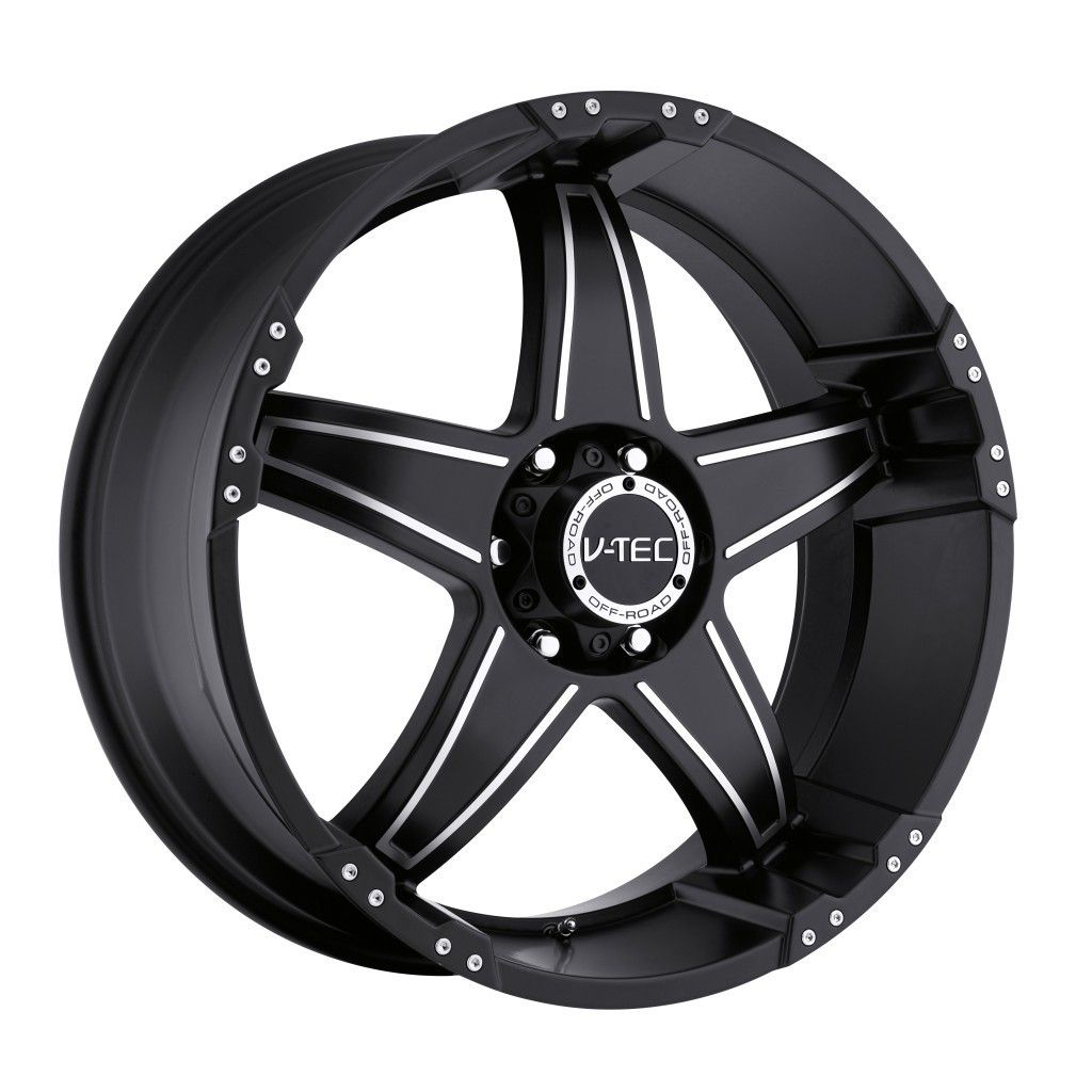 18 inch V Tec Wizard Black Wheels Rim 6x5 5 6x139 7 12 Tahoe Yukon FJ